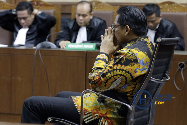 Bowo Sidik Pangarso saat menjalani sidang di Pengadilan Tipikor Jakarta. Foto: RES