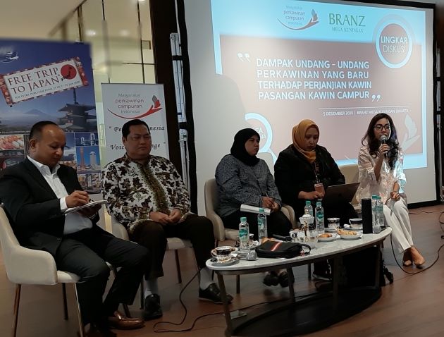 Diskusi yang diselenggarakan PerCa Indonesia mengenai UU Perkawinan baru di Jakarta, Jum'at (5/12) lalu. Foto: Edwin