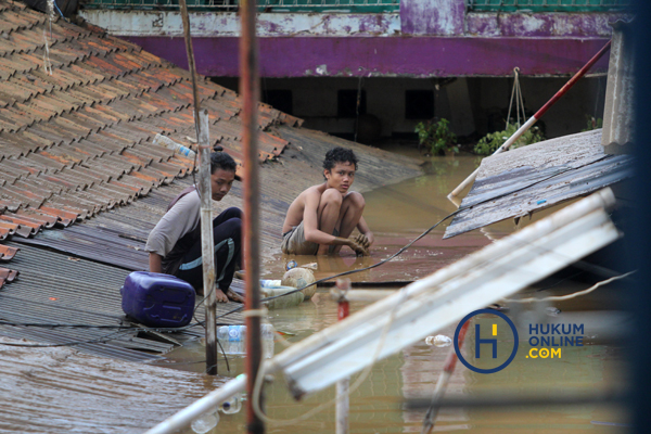 Potret korban banjir di wilayah Pengadegan, Jakarta Selatan. Foto: RES