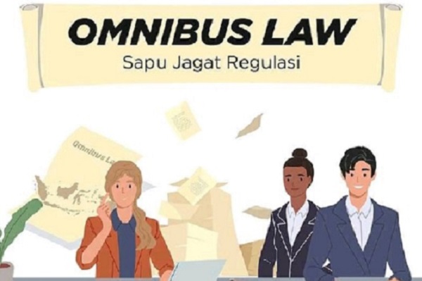 Ilustrasi omnibus law. Hol