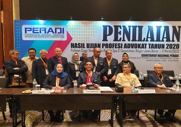 Panitia Ujian Profesi Advokat Perhimpunan Advokat Indonesia (PUPA Peradi) tahun 2020. Foto: istimewa. 
