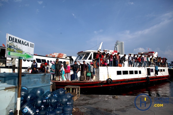 Ilustrasi mudik menggunakan transportasi laut. Foto: HOL