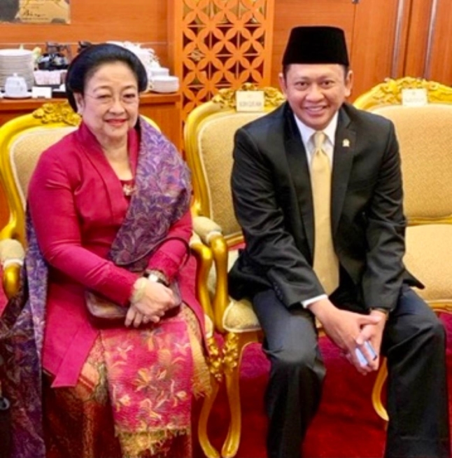 Ketua MPR RI, Bambang Soesatyo, bersama Mantan Presiden RI, Megawati Soekarnoputri. Foto: Istimewa. 
