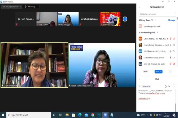 Sejumlah narasumber dalam diskusi virtual bertajuk 'Mengawal RUU PKS dalam Prolegnas 2021', Rabu (21/7/2021) kemarin. Foto: RFQ
