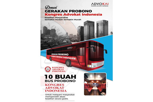 Bus Probono Kongres Advokat Indonesia. Foto: istimewa.