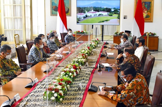 Pimpinan MPR RI bertemu Presiden Joko Widodo. Foto:Istimewa.