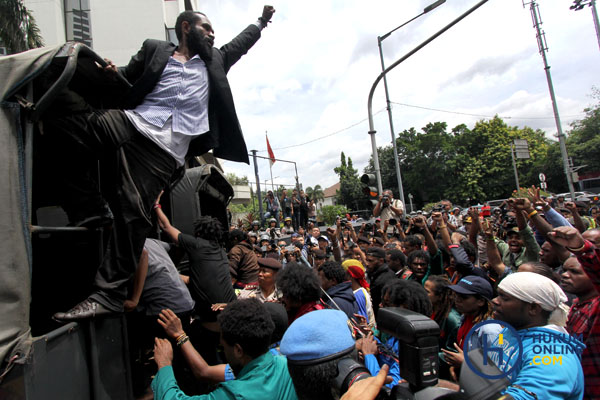 Ilustrasi aksi protes warga Papua di Jakarta. Foto: RES