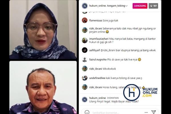 Acara Instagram Live Headline Talks Hukumonline bertema Utang Pinjol Ilegal, Wajib Bayar Atau Tidak?, Rabu (10/11).