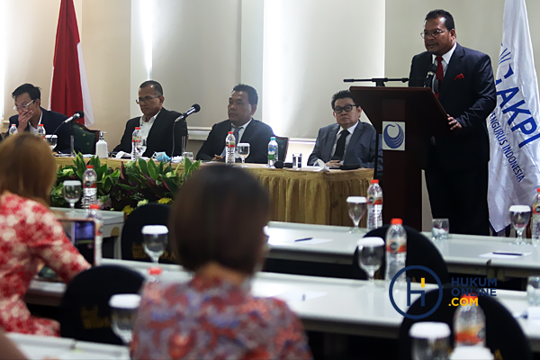 AKPI menyelenggarakan seminar dan webinar nasional dengan mengangkat tema Relevansi Doktrin Insolvency Test Terhadap Kepastian Pembayaran Utang Dalam Undang-Undang No 37 Tahun 2004 tentang Kepailitan dan PKPU. Jakarta, Rabu (17/11). Foto: RES
