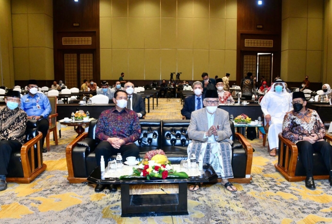 Ketua MPR Bambang Soesatyo dan Ketua Umum MUI KH Miftachul Akhyar. Foto: Istimewa.