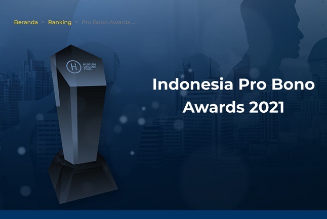 Hukumonline menyelenggarakan Indonesia Pro Bono Awards 2021. Foto: HOL