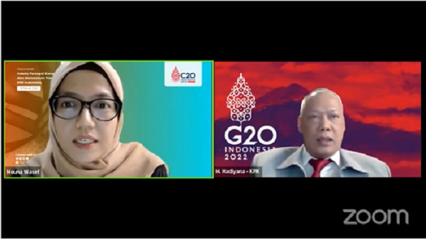 Diskusi Media: Indeks Persepsi Korupsi dan Momentum Presidensi G20 Indonesia. Foto: MJR