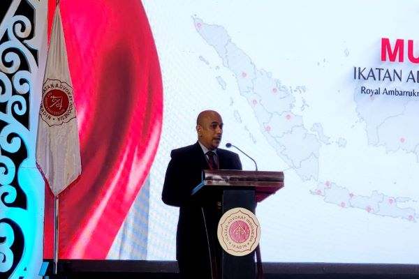 Ketua Panitia Munas IKADIN VII Najib Gismar saat gelaran Munas VII di Hotel Ambarukmo, Yogyakarta, Kamis (10/3/2022). Foto: Istimewa