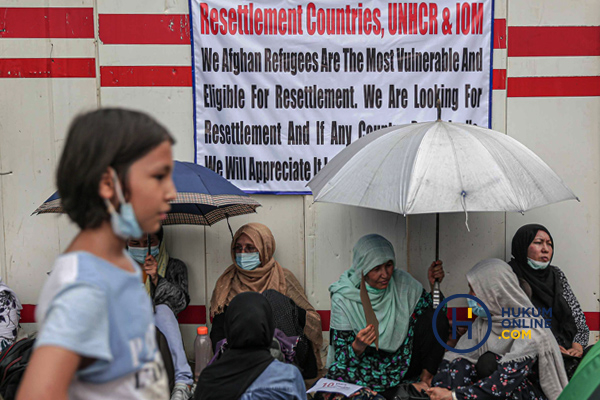Aksi Pengungsi Afghanistan di UNHCR 1.jpg