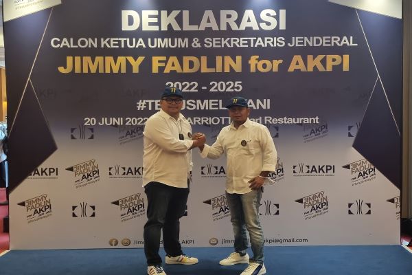 Jimmy Simanjuntak dan Fadlin Avisenna saat acara Deklarasi Jimmy-Fadlin for AKPI, Senin (20/6/2022) malam. Foto: Istimewa