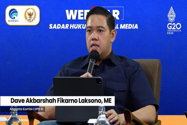 Anggota Komisi I DPR RI Dave Akbarsyah Fikarno Laksono. Foto: FKF