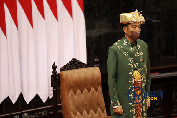Presiden Joko Widodo di Sidang Tahunan MPR memperingati HUT ke-77 Republik Indonesia di Gedung MPR, Selasa (16/8/2022). Foto: RES