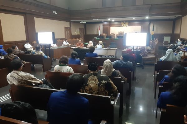Suasana rapat koordinasi Mediator Hakim dan Nonhakim Pengadilan Negeri (PN) Jakarta Pusat, Jumat (12/8/2022). Foto: NEE