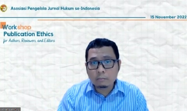 Arie Afriansyah selaku perwakilan Indonesia Journal of International Law (IJIL). Foto: WIL