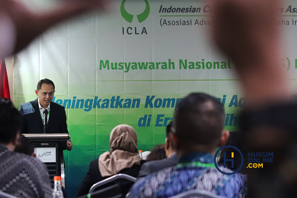Ketua Panitia Munas Lantiko Hikma Suryatama saat memberi sambutan, Jumat (18/11/2022). Foto: RES