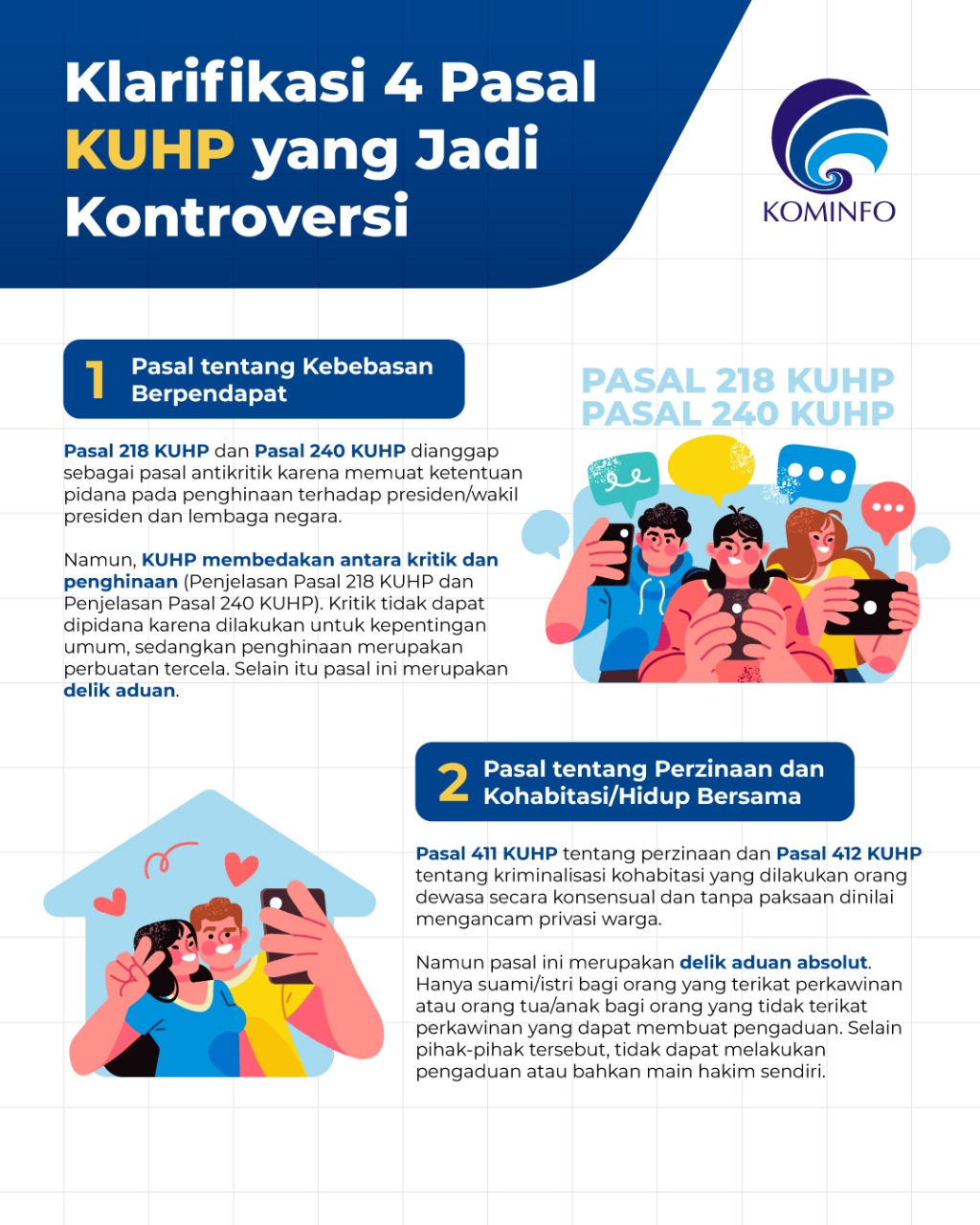 Infografis Klarifikasi 4 Pasal KUHP yang Jadi Kontroversi. Foto: Istimewa. 