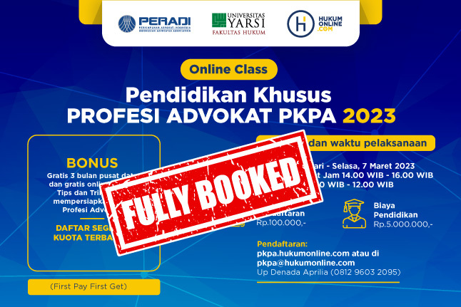 Online Class: Pendidikan Khusus Profesi Advokat (PKPA) Periode Februari Maret 2023