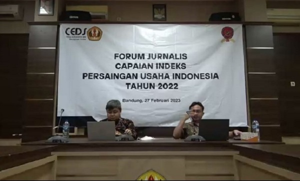 Acara forum jurnalis KPPU membahas Indeks Persaingan Usaha Tahun 2022. Foto: FNH