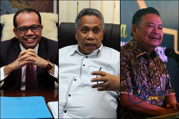 Tiga Pimpinan Peradi: Juniver Girsang, Luhut MP Pangaribuan, Otto Hasibuan. Foto Kolase: RES