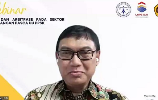 Gatot Soemartono selaku Ketua Pusat Studi Arbitrase dan Penyelesaian Sengketa Universitas Tarumanegara. Foto: WIL