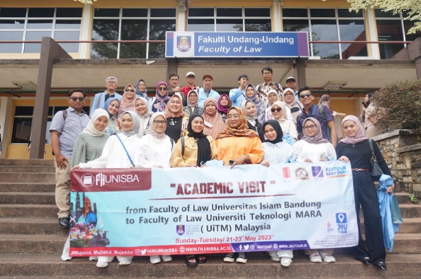 FH Unisba mengadakan kunjungan akademik ke Faculty of Law UiTM Malaysia, pada 22-23 Mei lalu. Foto: Istimewa