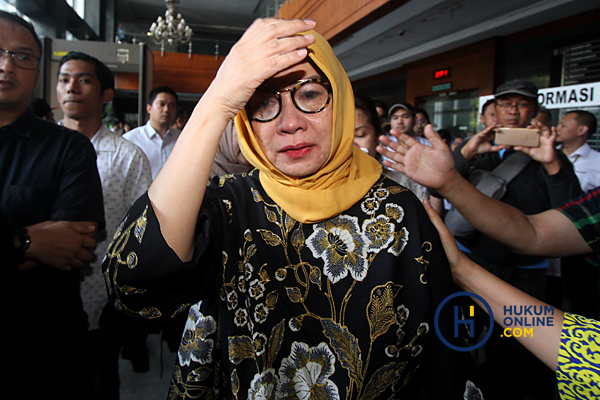 Karen Agustiawan di Pengadilan Tipikor Jakarta, pada  Juni 2019. Foto: RES