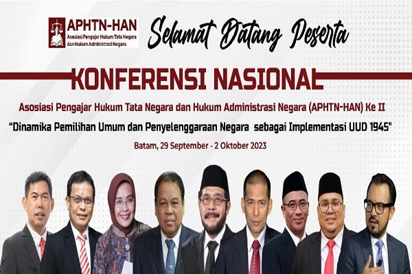 Gelaran acara Konferensi Nasional APHTN-HAN di Batam pada 29 September-3 Oktober 2023 mendatang. Foto: Istimewa