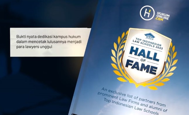 Hall of Fame - Top Indonesian Law School 2023. 