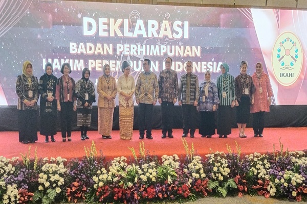 Deklarasi Badan Perhimpunan Hakim Perempuan Indonesia (BPHPI) di Jakarta, Jumat (12/1/2024). Foto: MJR