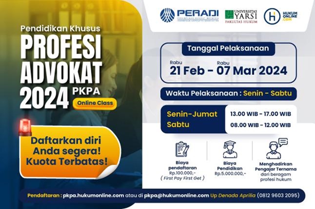 PKPA Online Class Hukumonline Periode Februari-Maret Dibuka, Bertabur Bonus!