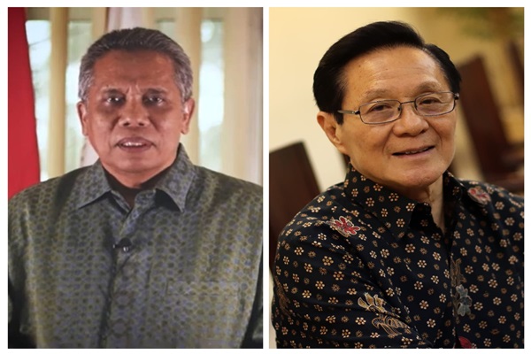  Advokat senior Luhut  Marihot Parulian Pangaribuan dan Frans Hendra Winarta. Foto: Kolase