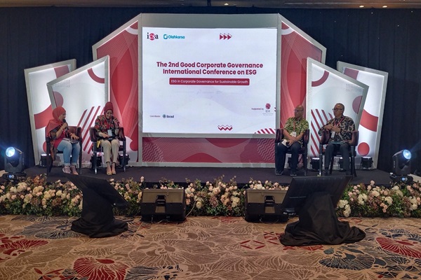 Seminar bertajuk The 2nd Good Corporate Governance International Conference on ESG di Jakarta, Selasa (20/2/2024). Foto: MJR