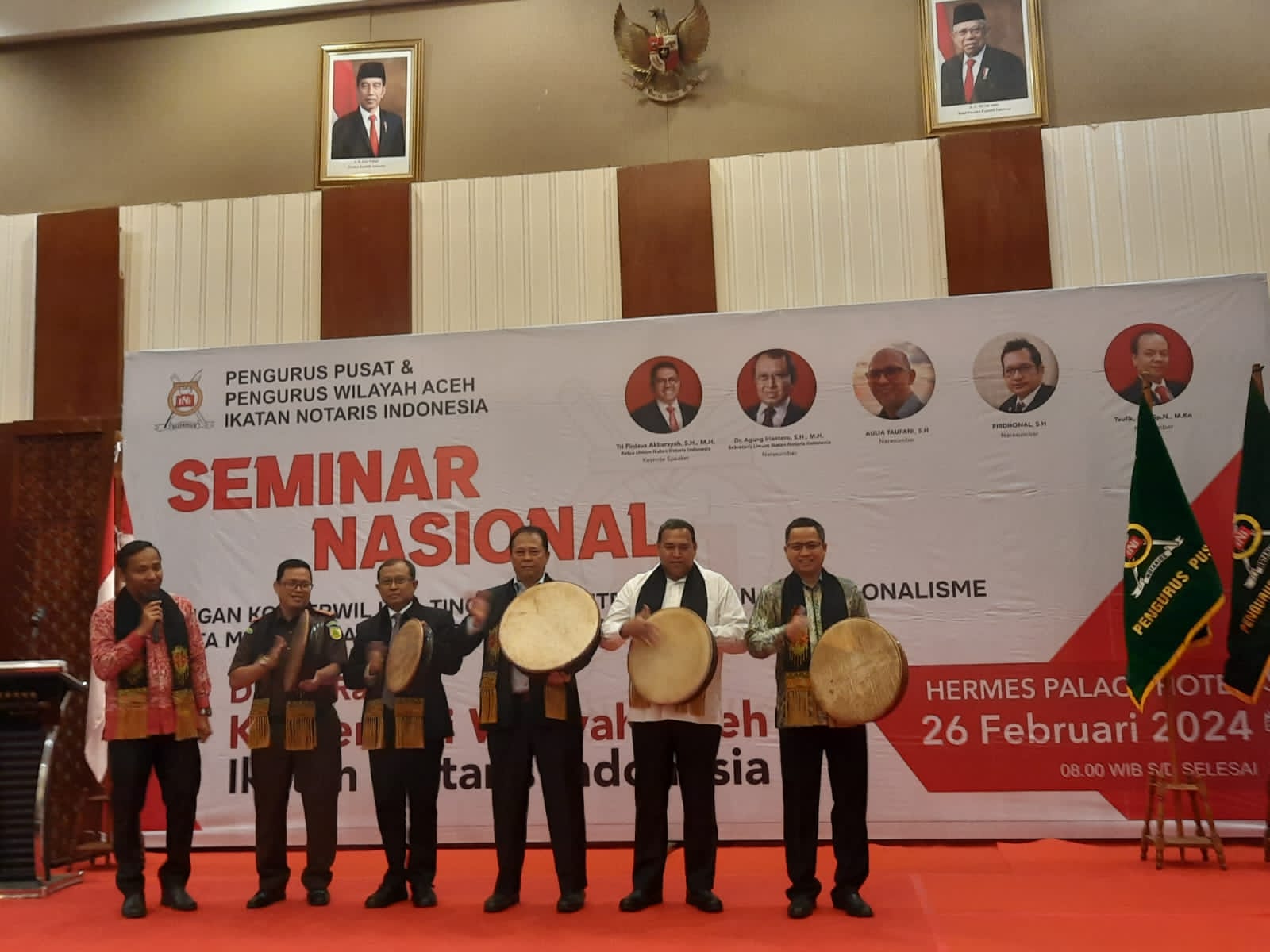 Seminar Nasional dan Konferensi Wilayah (Konferwil) INI di Ballroom Hermes Palace Hotel, Banda Aceh pada Senin (26/2). Foto: istimewa.