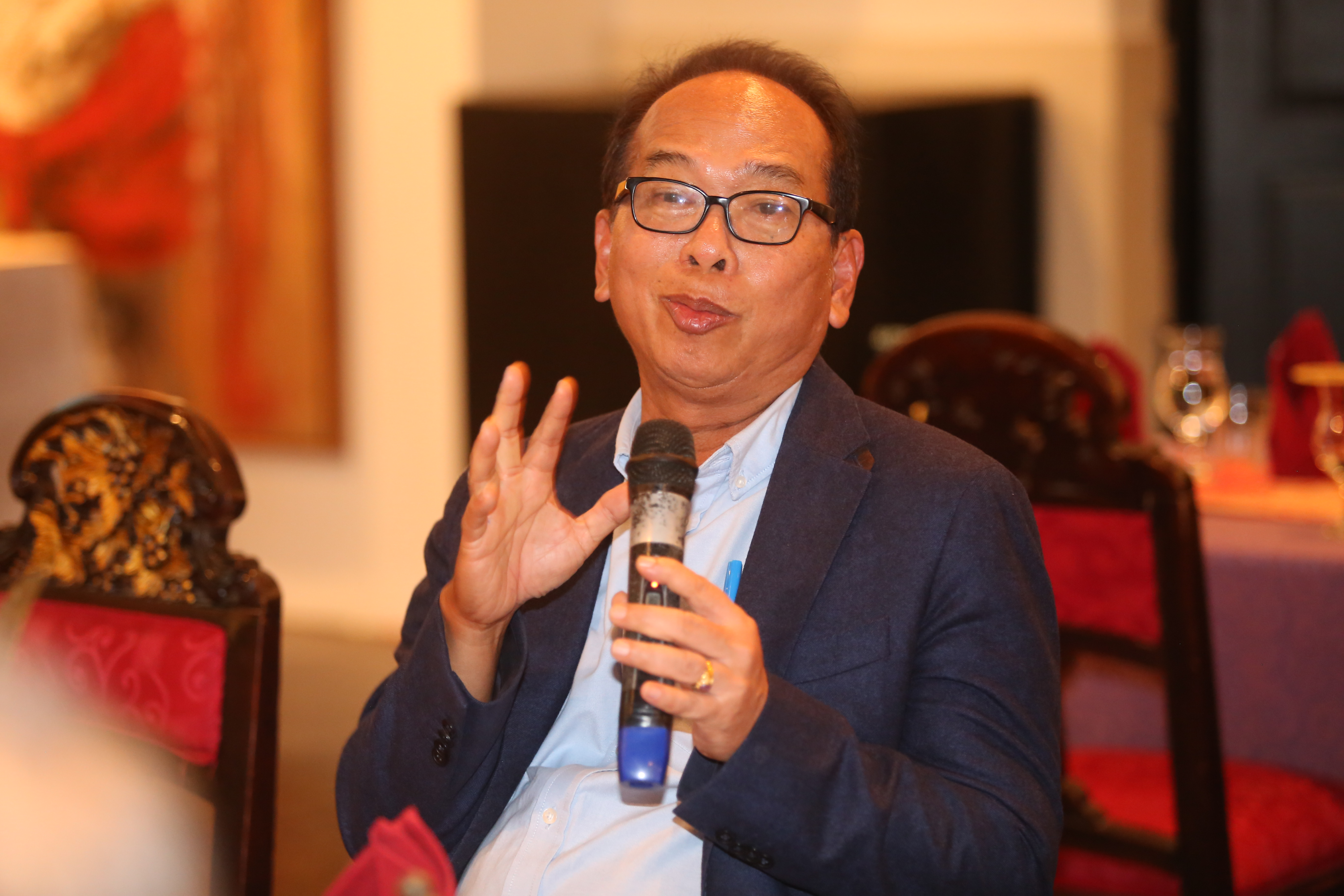 Ketua Kamar Perdata Mahkamah Agung I Gusti Agung Sumanatha dalam  seminar hukum bertajuk 'Issues in International Cross-Border Dispute Settlement' yang diselenggarakan Ikatan Doktor Hukum Universitas Pelita Harapan, Senin (26/2/2024). Foto: WIL