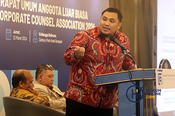Partner KARNA Partnership Farih Romdoni Putra dalam diskusi dan Rapat Umum Anggota Luar Biasa ICCA, Jumat (22/3/2024). Foto: RES