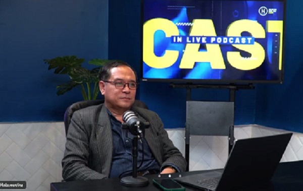 Prof. Nandang dalam Podcast Hukumonline bertajuk Ngabuburit bareng Hukumonline: Episode #7 Regulations Roundup: Updates on Indonesian Laws in Live Podcast, Jumat (29/3). Foto: FNH