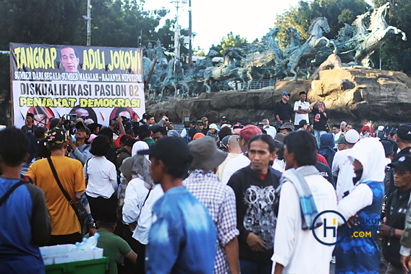 Aksi Massa Tolak Putusan MK Soal Sengketa Pilpres 2024. Foto: RES