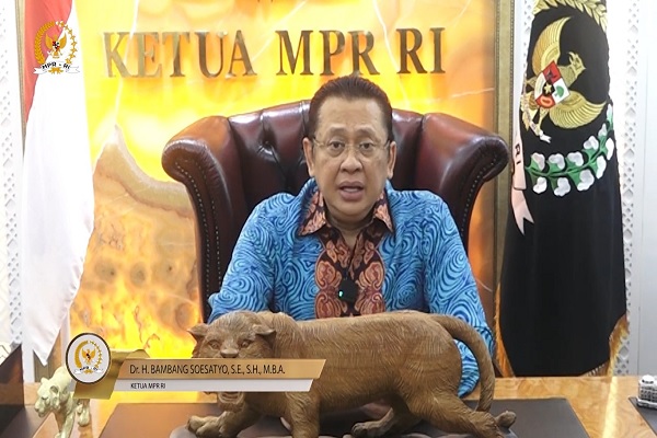 Ketua MPR RI Bambang Soesatyo dalam rekaman video yang diunggah di akun Youtube MPR saat gelaran Kongres IV KAI di Solo, Jawa Tengah, Sabtu (8/6/2024).