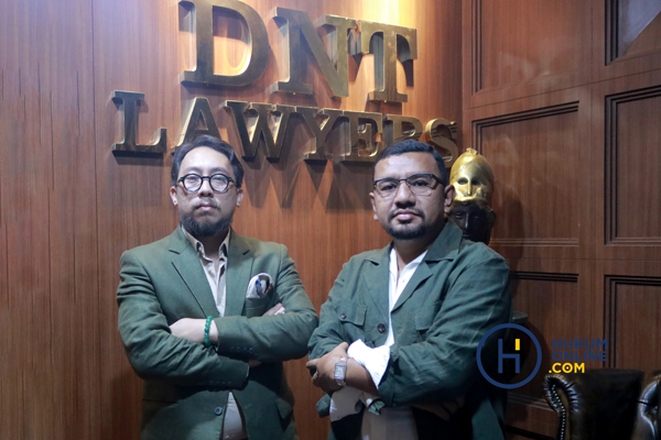 Managing Partners Dalimunthe & Tampubolon Lawyers Office, Boris Tampubolon dan Pahrur Dalimunthe. Foto: Fian.