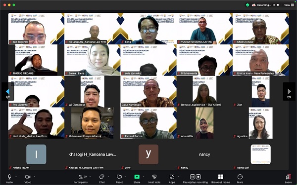 LPP IBLAM School of Law bekerja sama dengan PT. Elaborium Elevasi Indonesia (Elena) telah sukses menyelenggarakan pelatihan Kuasa Hukum Pengadilan Pajak Bidang Perpajakan dan Brevet A&B. Foto: Istimewa