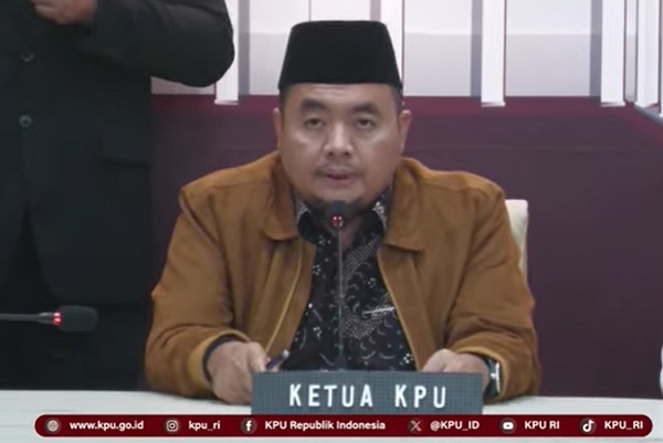 Ketua KPU RI Mochammad Afifuddin. Foto: Tangkapan layar YouTube