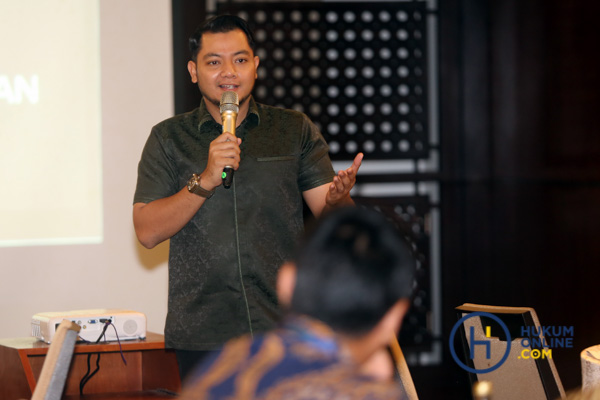 Partner SIP Law Firm R Yudha Triarianto Wasono dalam Roundtable Discussion 'Navigating the Storm: Bankruptcy & PKPU Insights for Creditor and Debtors' dalam gelaran In-House Counsel Summit and Awards 2024 di Nusa Dua, Bali, Kamis (17/10/2024). Foto: RES