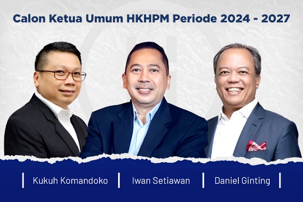 Tiga bakal calon Ketua Umum HKHPM Periode 2024-2027. Foto: Istimewa