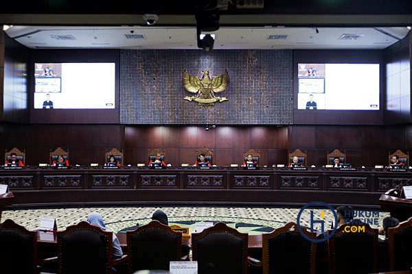 Suasana sidang pleno pembacaan putusan MK. Foto Ilustrasi: RES
