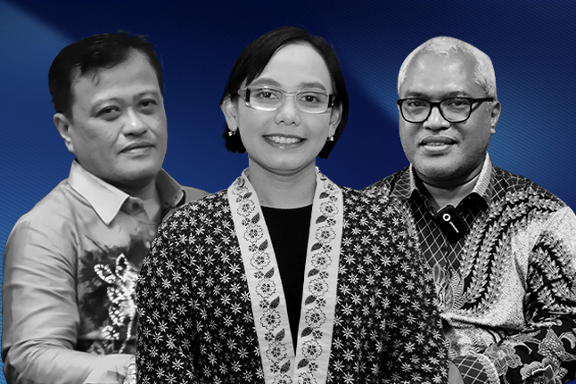 Dekan Fakultas Hukum Universitas Lambung Mangkurat, Achmad Faisal, Dekan FH Universitas Gadjah Mada, Dahliana Hasan dan Dekan FH Universitas Brawijaya, Aan Eko Widiarto. Foto: Kolase